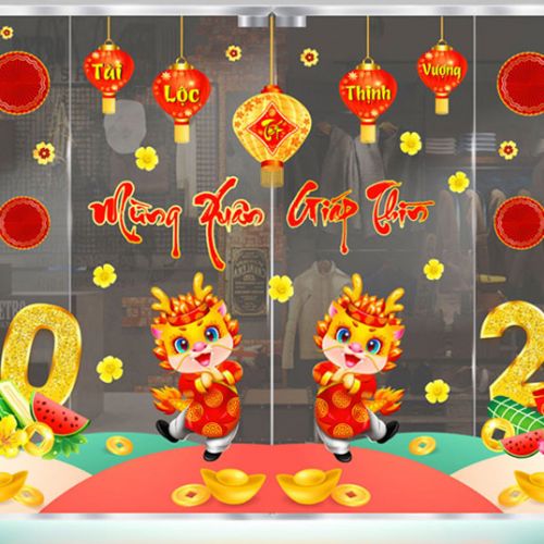 TRANG TRÍ VĂN PHÒNG TẾT 2024