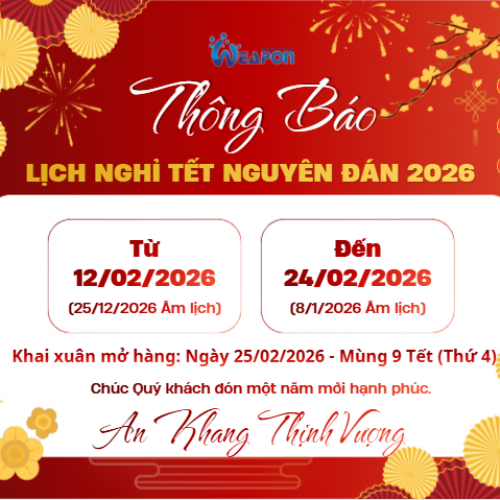 THÔNG BÁO LỊCH NGHỈ TẾT NGUYÊN ĐÁN BÍNH NGỌ 2026