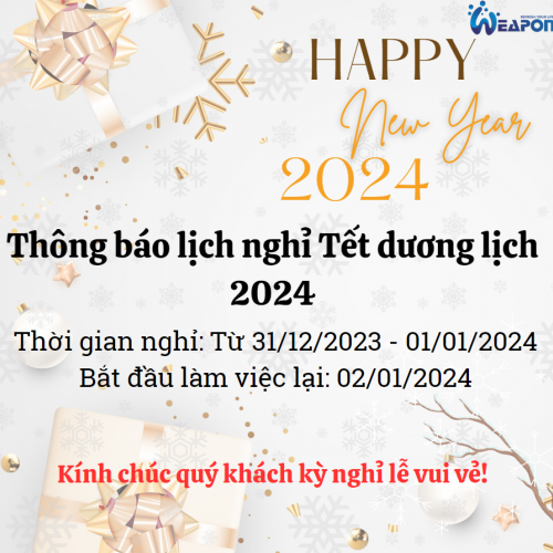 THÔNG BÁO LỊCH NGHỈ TẾT DƯƠNG LỊCH 2024